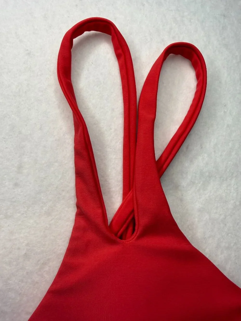 Aerie Women’s Scoop Encolure Degagee Bikini Top Small Red swim suit